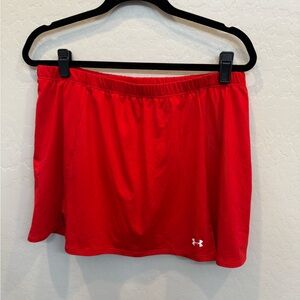 Red Under armor skort, tennis skort